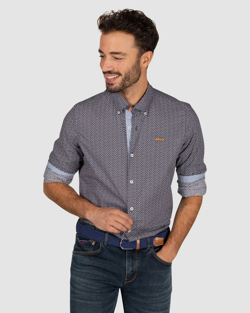 NZA overhemd micah donkerblauw | Regular-fit