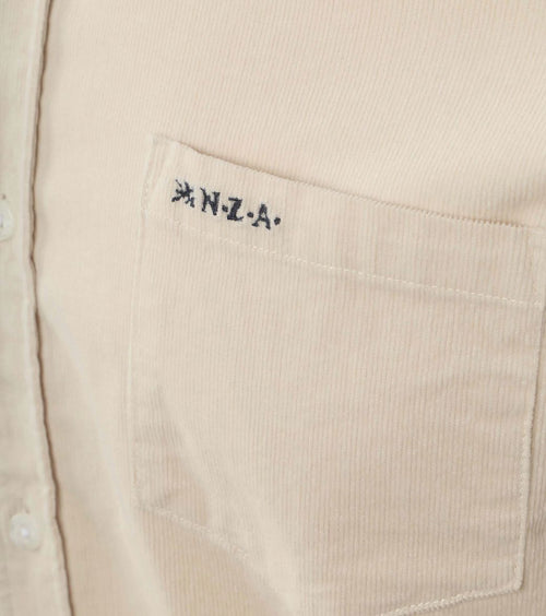 NZA overhemd omar fine corduroy ecru | Regular-fit