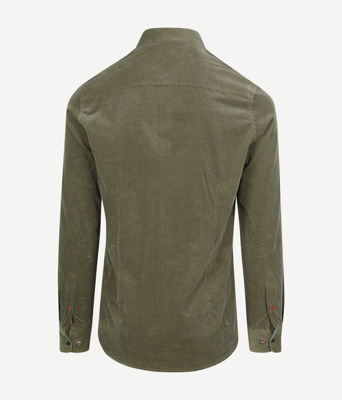 NZA overhemd omar fine corduroy olijfgroen | Regular-fit