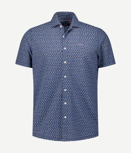 Overhemd short sleeve jake blauw