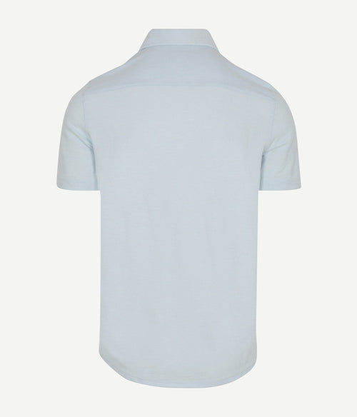 Overhemd short sleeve piqué sky blauw