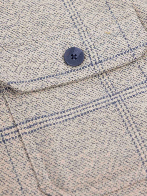 NZA overshirt atlas tenax check blauw | Regular-fit