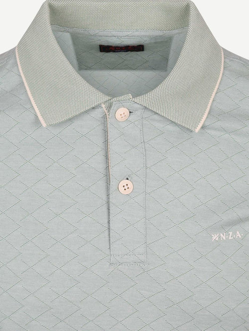 Polo goora jacquard mist groen