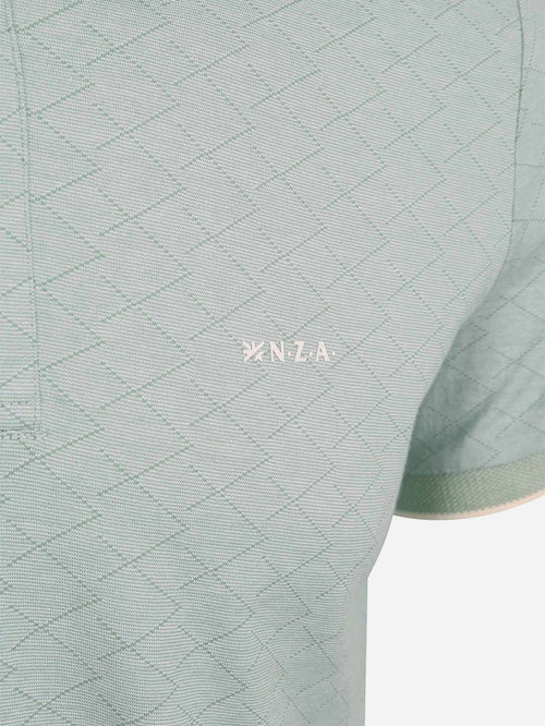 Polo goora jacquard mist groen