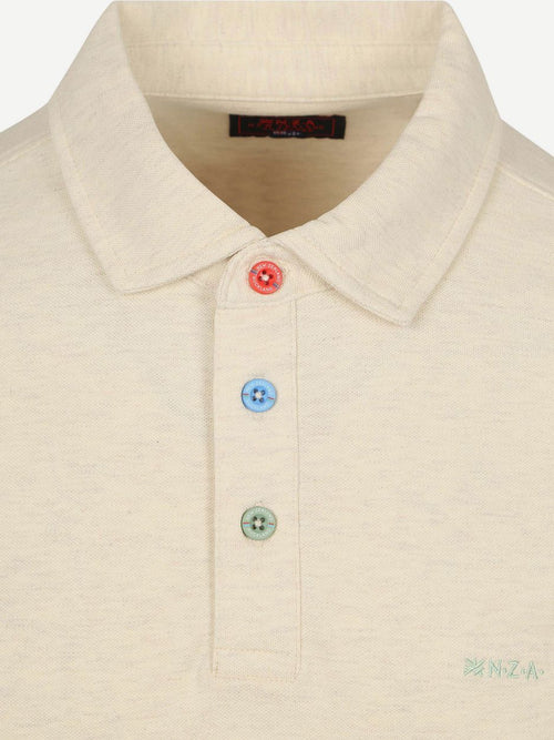 Polo hawera melange ecru