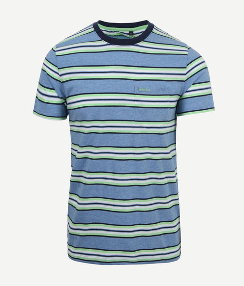 NZA t-shirt hawkers strepen blauw