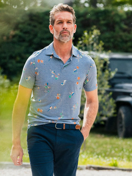 NZA polo russell dusk donkerblauw | Regular-fit
