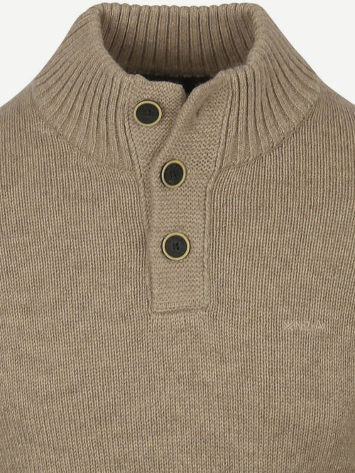 Pullover mocker adan warm beige