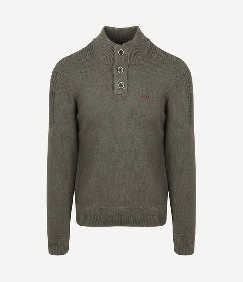 Pullover mocker conor melange army grey