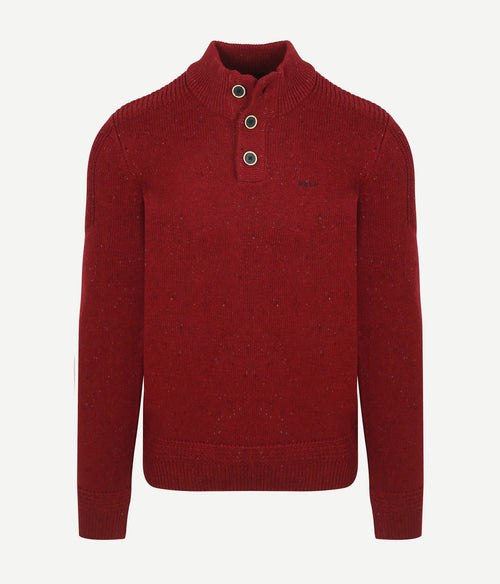 NZA pullover mocker conor melange cherry red | Regular-fit