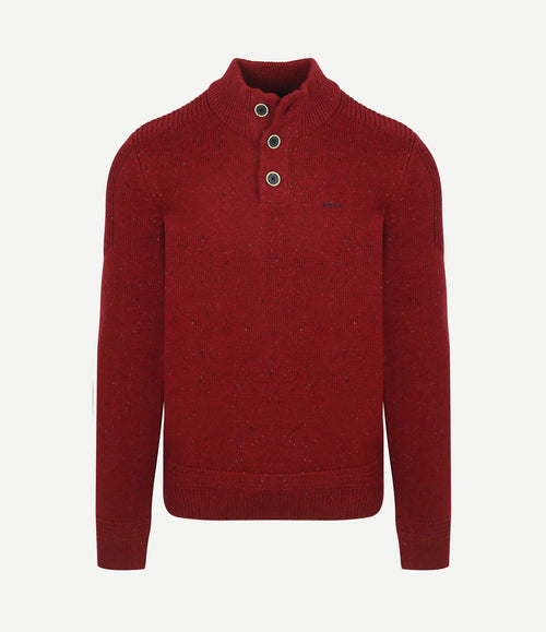 Pullover mocker conor melange cherry red