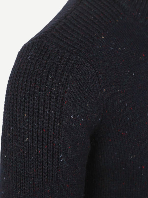 Pullover mocker conor melange icon donkerblauw