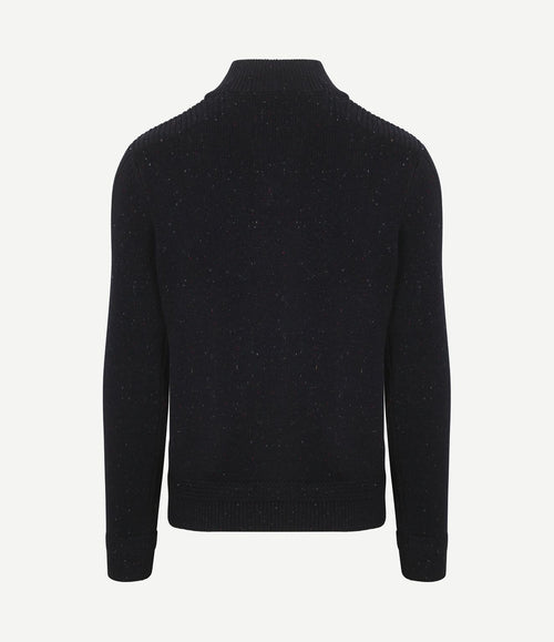 Pullover mocker conor melange icon donkerblauw