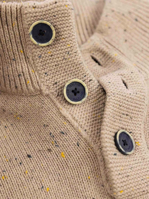 Pullover mocker conor melange warm beige