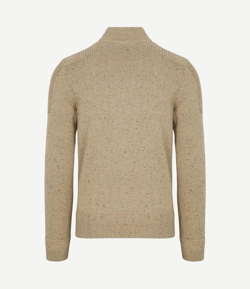 Pullover mocker conor melange warm beige