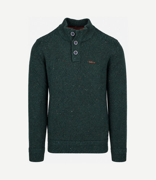 Pullover mocker eltham knit melange dark hunter