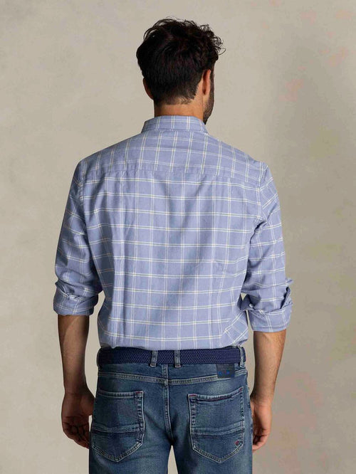 NZA shirt armando flanel ruit blauw | Regular-fit