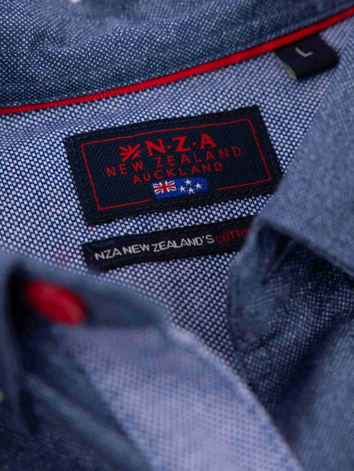 NZA shirt James oban poplin blauw | Regular-fit