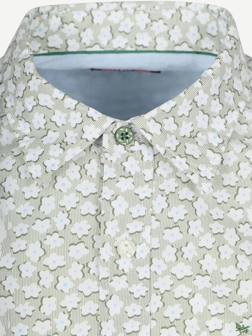 Shirt oban poplin bloemenprint groen