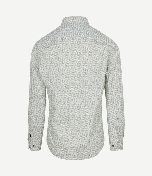 Shirt oban poplin bloemenprint groen