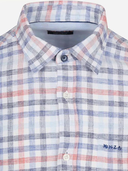 Shirt picton linnen blend ruit multicolour
