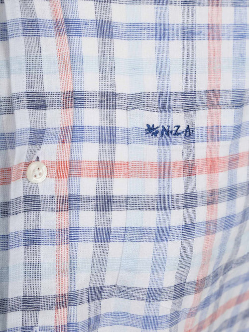 Shirt picton linnen blend ruit multicolour