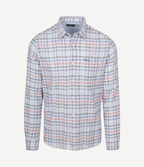 Shirt picton linnen blend ruit multicolour