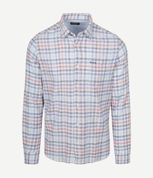Shirt picton linnen blend ruit multicolour