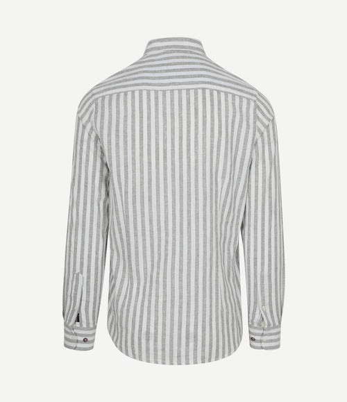 Shirt picton linnen blend streep groen