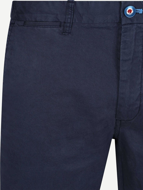 Shorts twill stretch lake donkerblauw