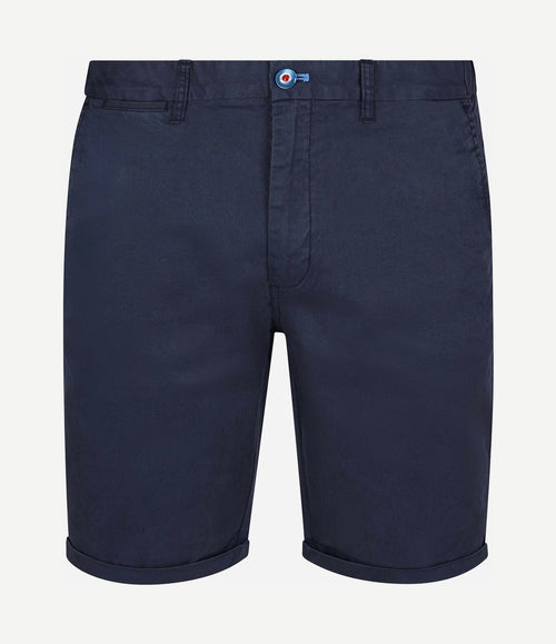 Shorts twill stretch lake donkerblauw