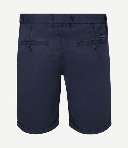 Shorts twill stretch lake donkerblauw