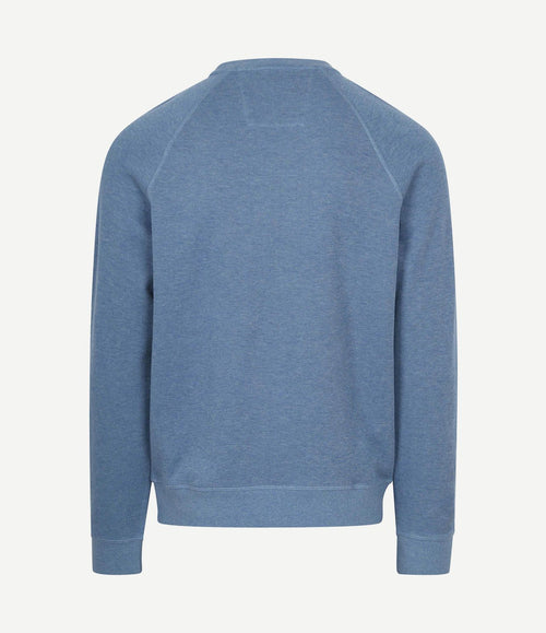 Sweater french rib huntly blauw