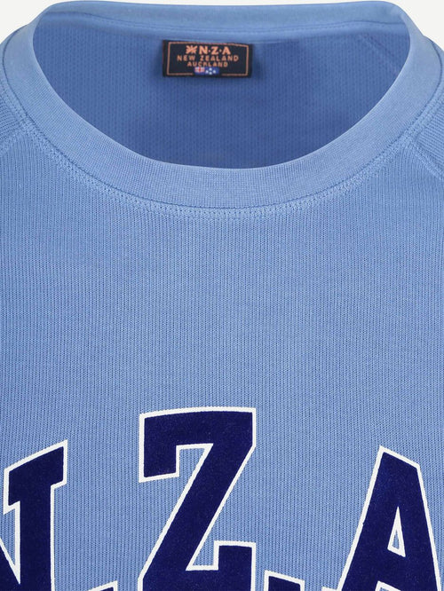 Sweater french rib logo blauw