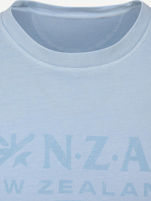 T-shirt faded logo sky blue