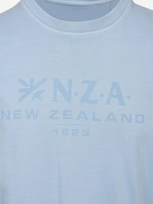T-shirt faded logo sky blue