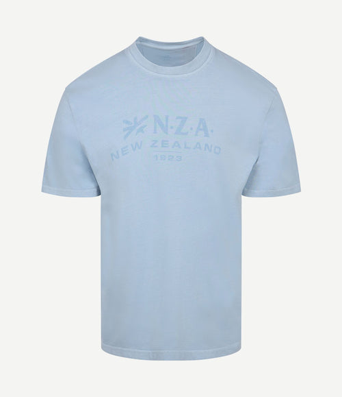 T-shirt faded logo sky blue