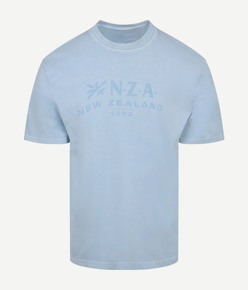 T-shirt faded logo sky blue