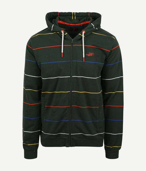 NZA vest strepen groen | Regular-fit