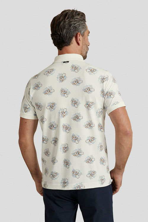 Poloshirt print ecru
