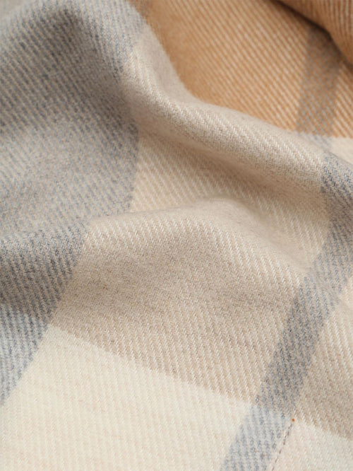 Sjaal softfeel ruiten beige
