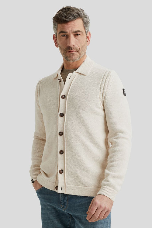 Vest knoop ecru