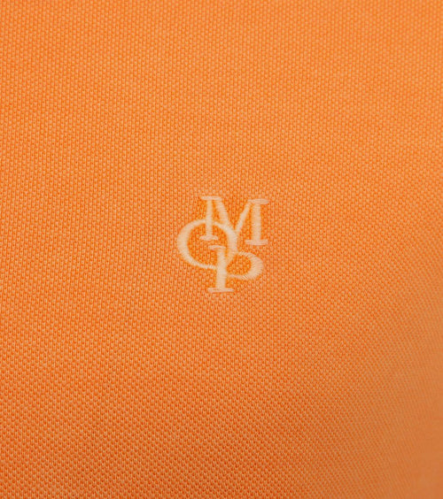 Polo garment dyed papaya oranje