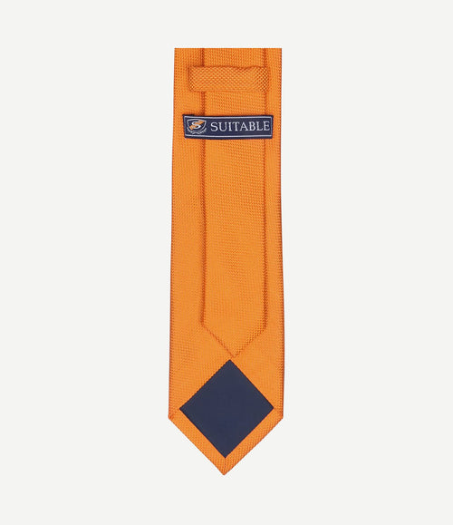 Zijde stropdas oranje