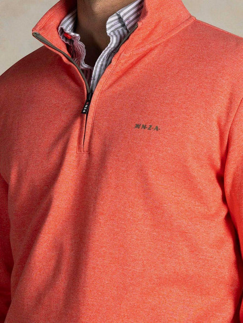 Half-zip mokau oranje