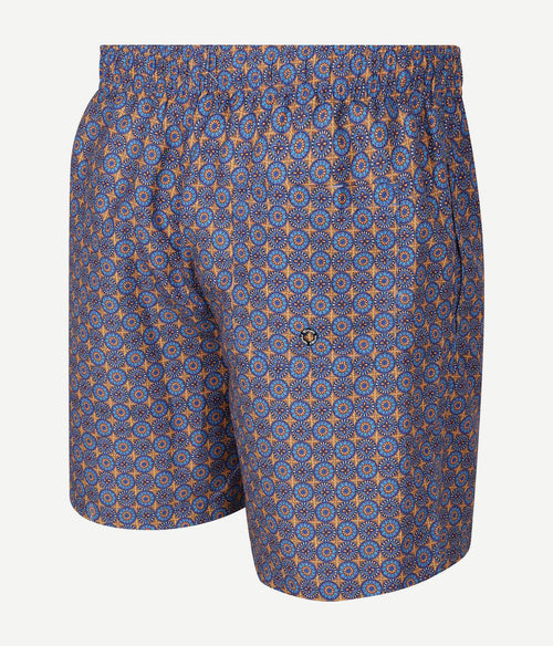 Zwembroek mediterra blauw oranje