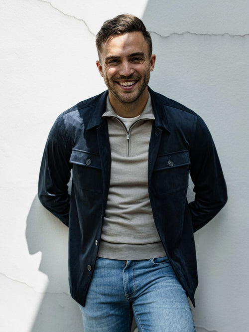 Suitable pasetta overshirt donkerblauw | Regular-fit