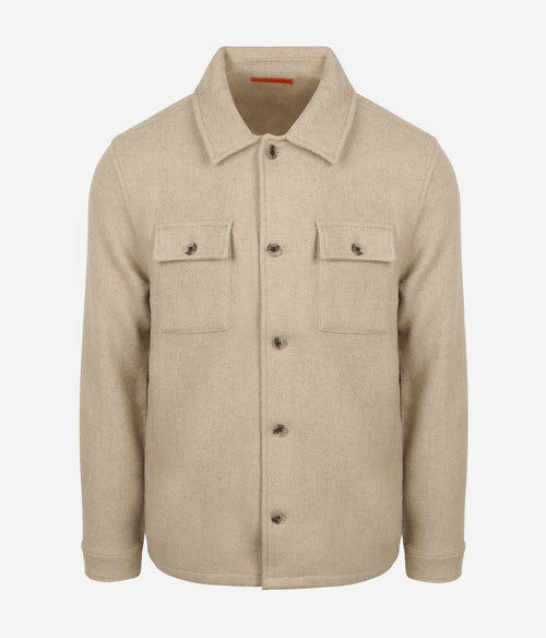 Suitable overshirt wool blend beige | Regular-fit