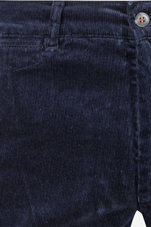 Chino Plato corduroy donkerblauw