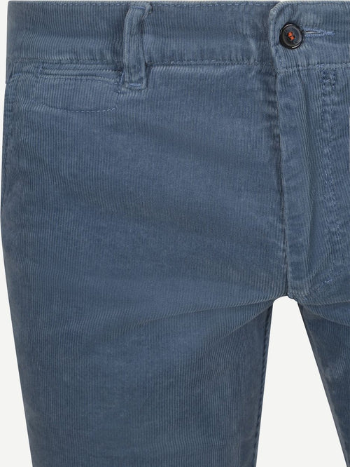 Chino Plato corduroy blauw